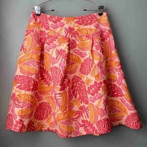 Floral Pink and Orange Women's Skirt